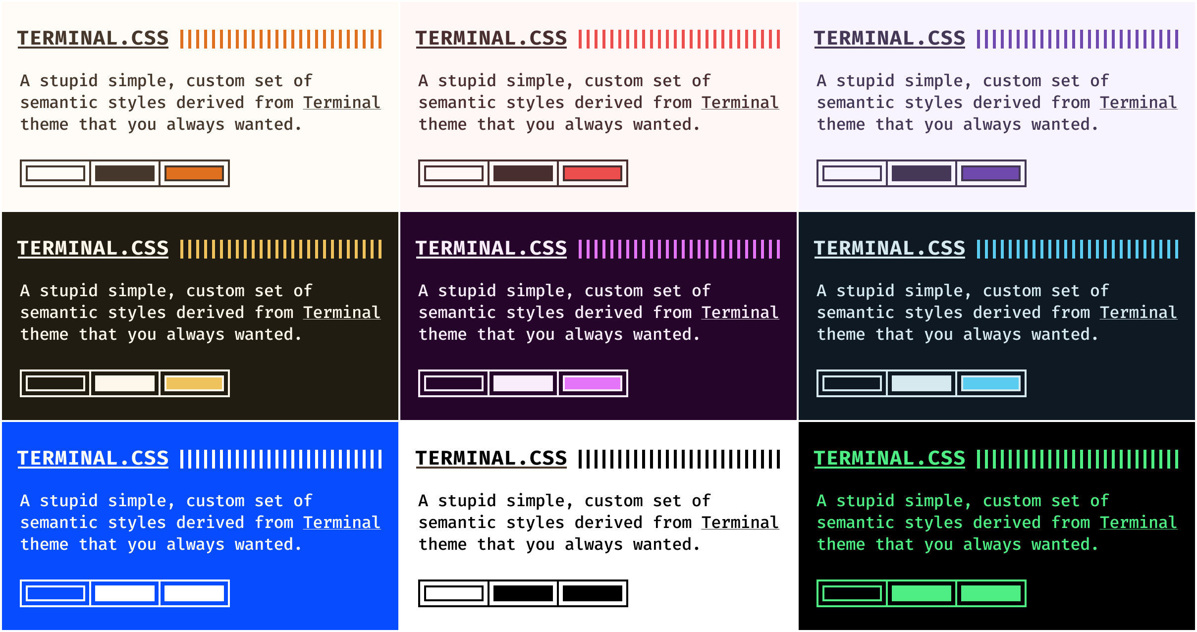 Terminal.css Preview